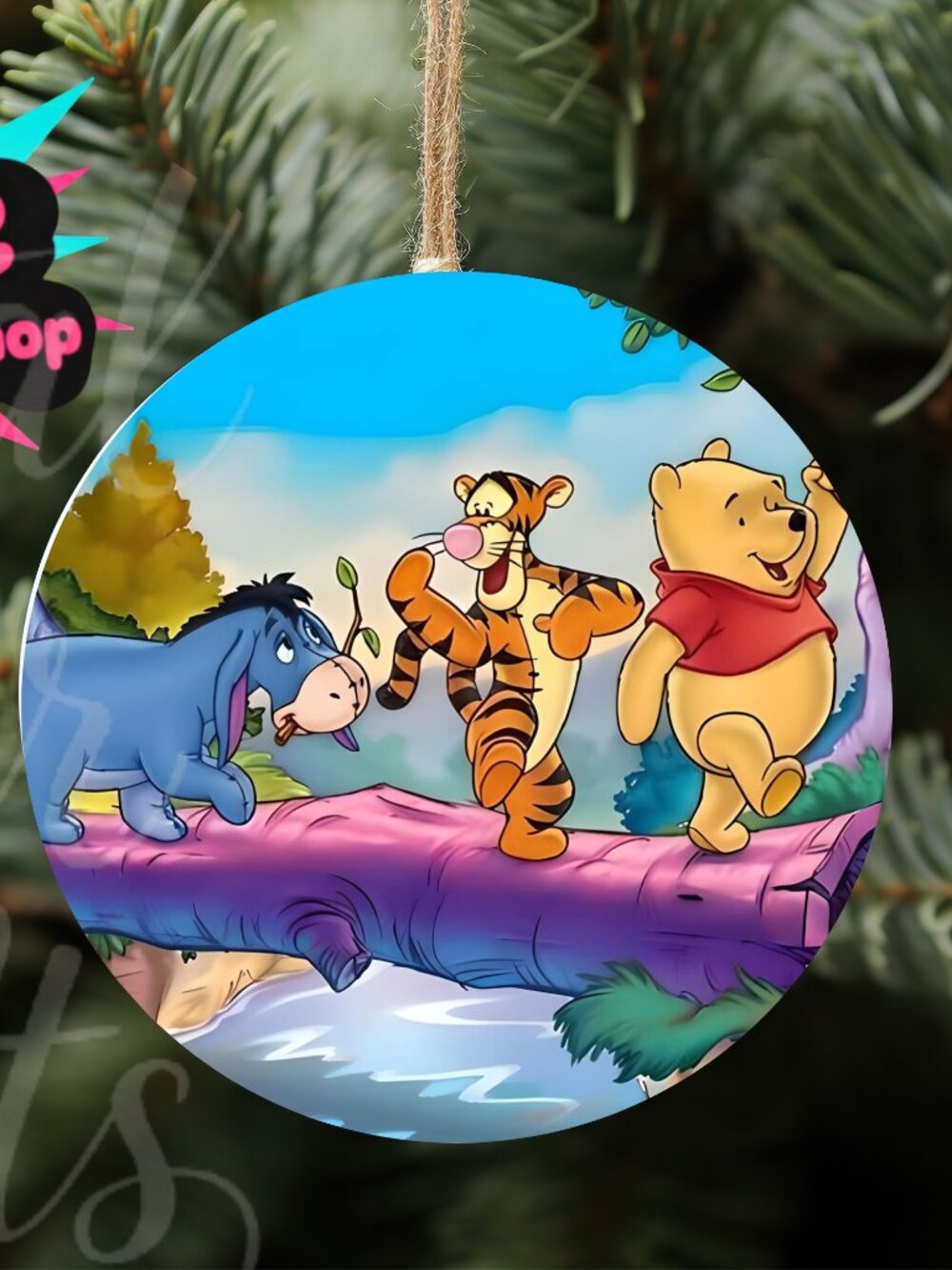 SALE! 3 FOR $19!! Winnie the Pooh Wooden Ornament